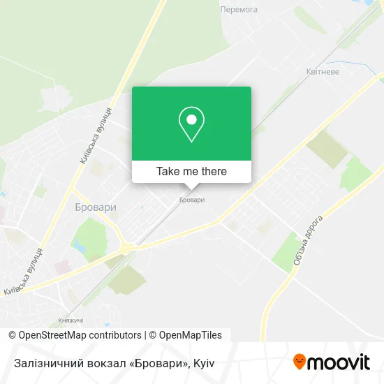 Карта Залізничний вокзал «Бровари»