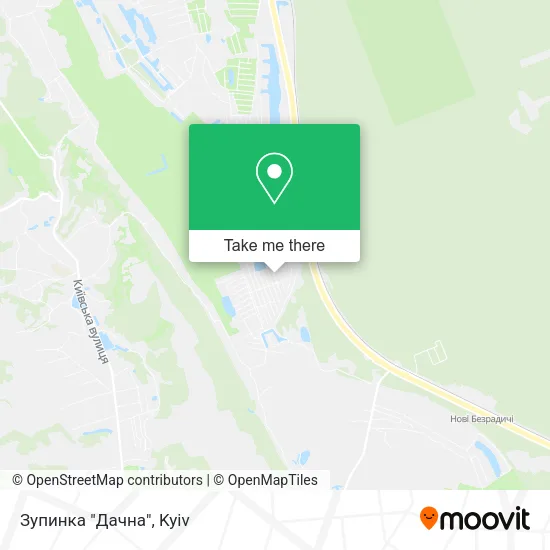 Карта Зупинка "Дачна"