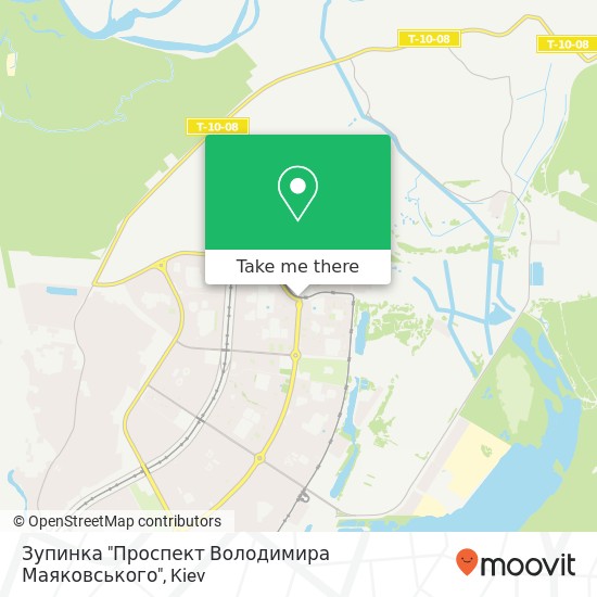 Карта Зупинка "Проспект Володимира Маяковського"