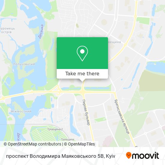 Карта проспект Володимира Маяковського 5В