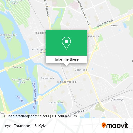 Карта вул. Тампере, 15