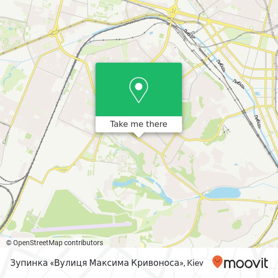 Зупинка «Вулиця Максима Кривоноса» map