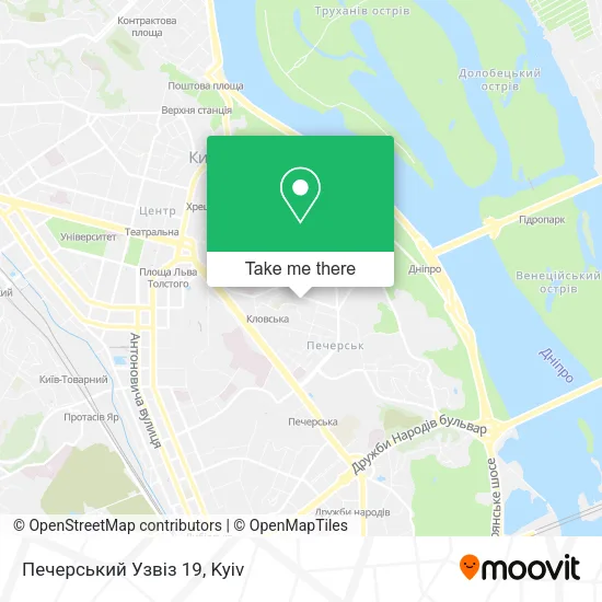 Карта Печерський Узвіз 19