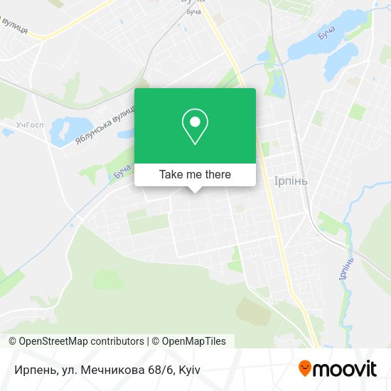 Карта Ирпень, ул. Мечникова 68/6