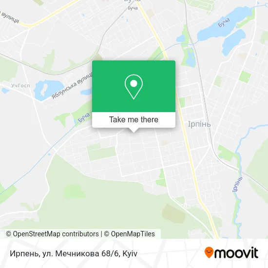 Карта Ирпень, ул. Мечникова 68/6