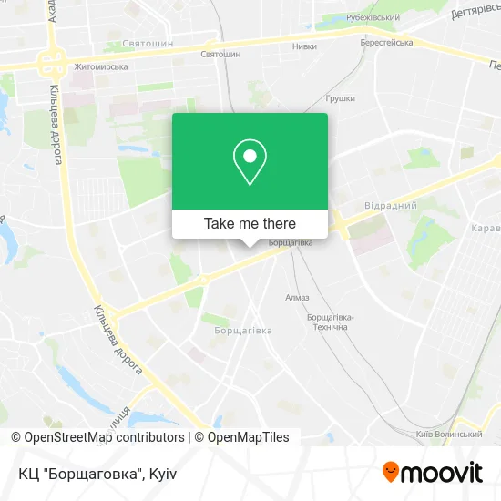 Карта КЦ "Борщаговка"