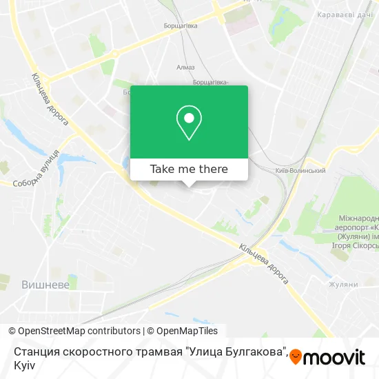 Станция скоростного трамвая "Улица Булгакова" map