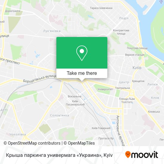 Карта Крыша паркинга универмага «Украина»