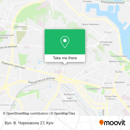 Карта Вул. В. Чорновола 27