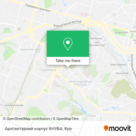 Карта Архітектурний корпус КНУБА