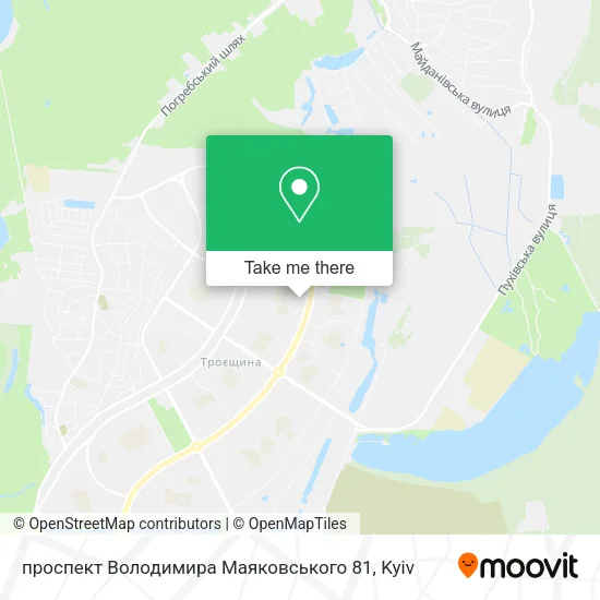 Карта проспект Володимира Маяковського 81
