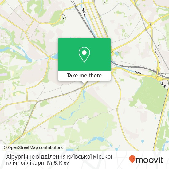 Хірургічне відділення київської міської клічної лікарні № 5 map