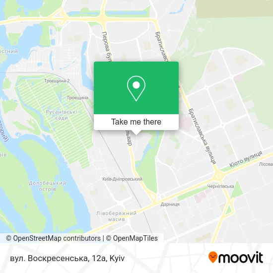 Карта вул. Воскресенська, 12а