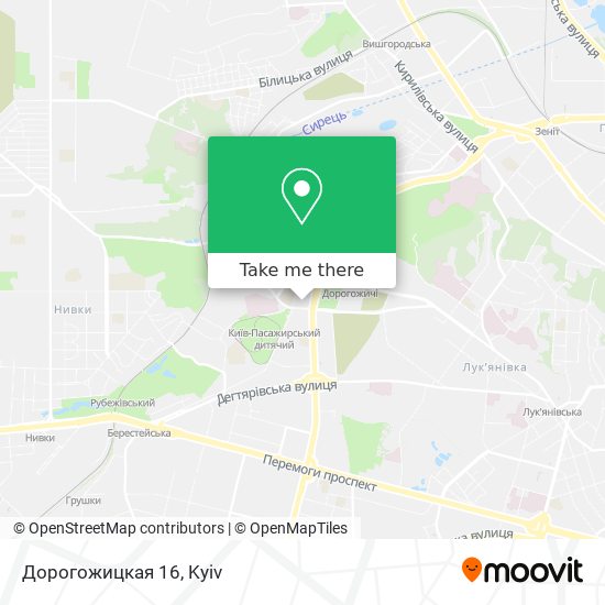 Дорогожицкая 16 map