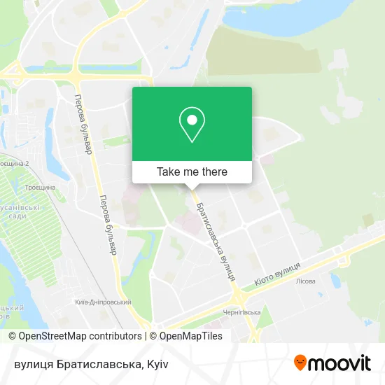 Карта вулиця Братиславська