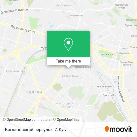 Карта Богдановский переулок, 7