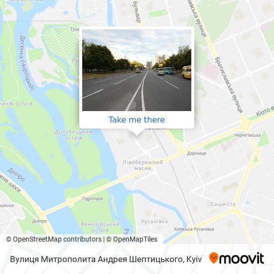 Вулиця Митрополита Андрея Шептицького map