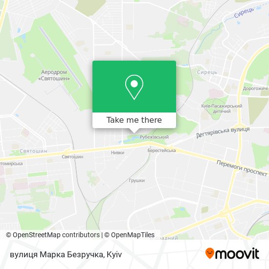 вулиця Марка Безручка map