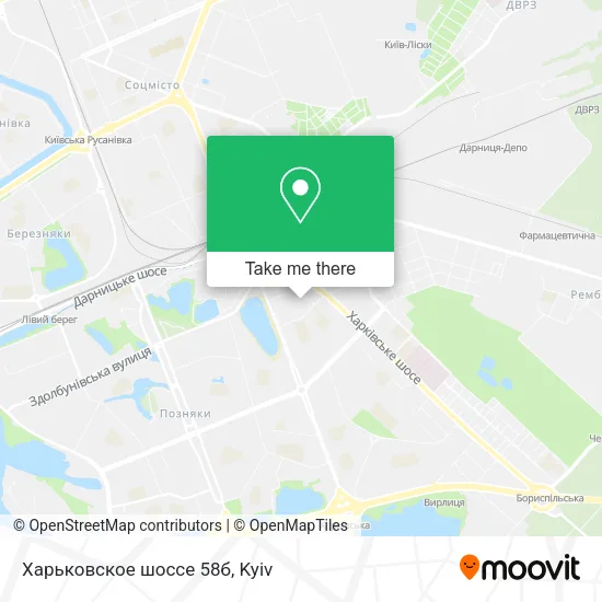 Карта Харьковское шоссе 58б