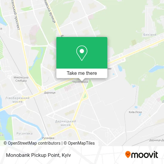 Monobank Pickup Point map
