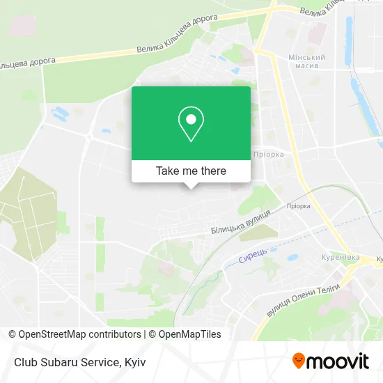 Club Subaru Service map