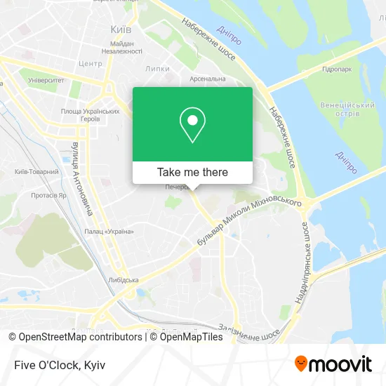 Five O'Clock map
