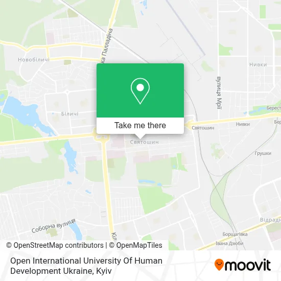 Open International University Of Human Development Ukraine map