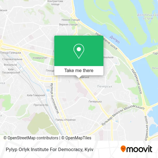 Pylyp Orlyk Institute For Democracy map