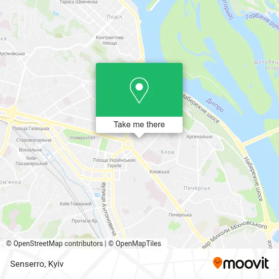 Senserro map