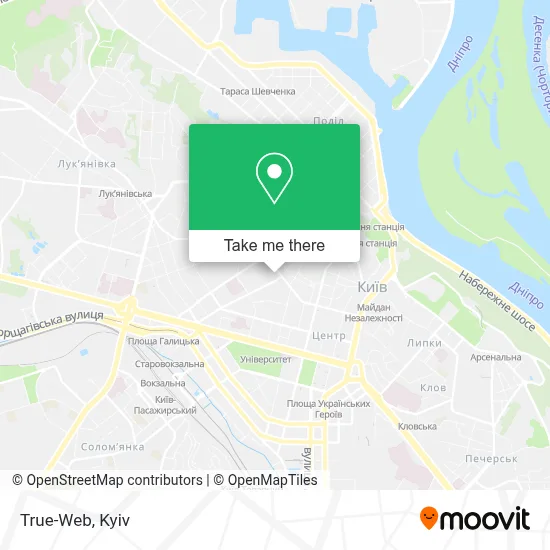 True-Web map