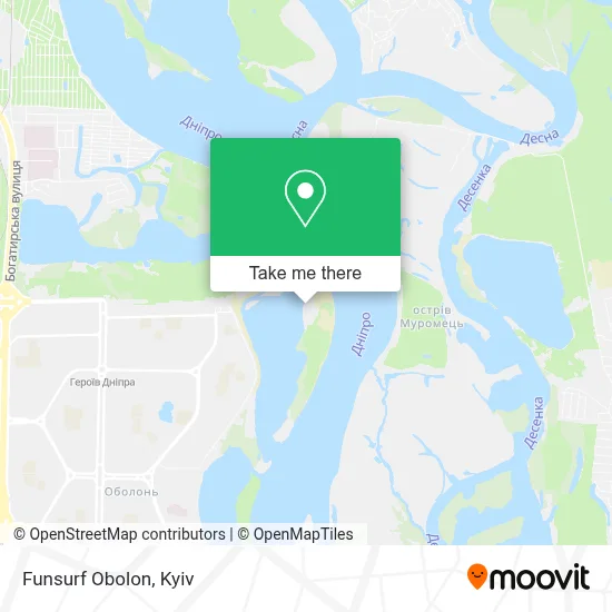 Funsurf Obolon map