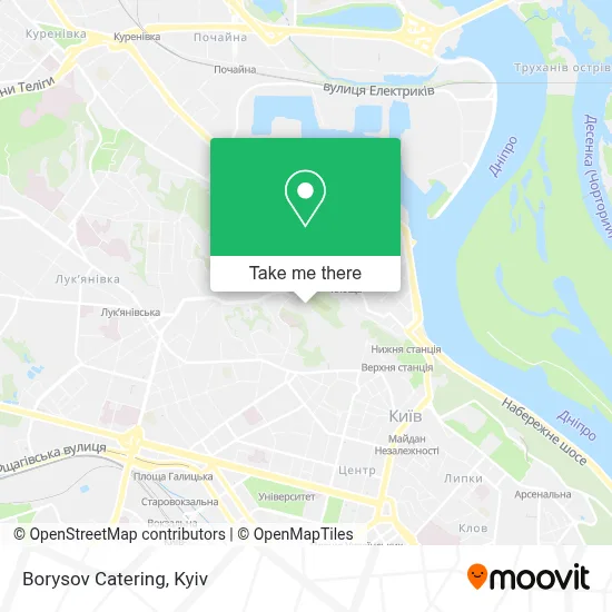 Borysov Catering map