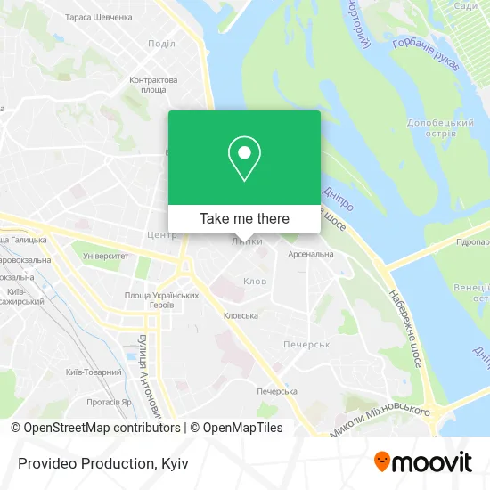 Provideo Production map