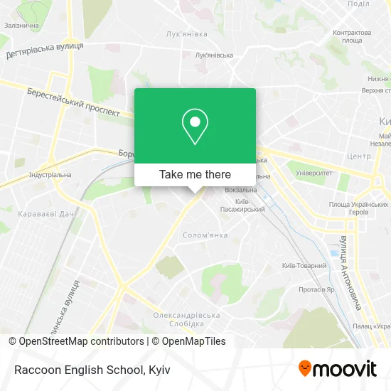 Raccoon English School map