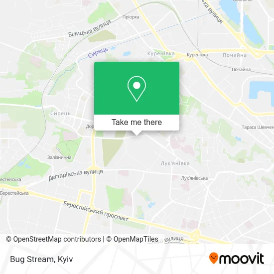 Bug Stream map