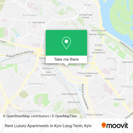Rent Luxury Apartments In Kyiv Long-Term map