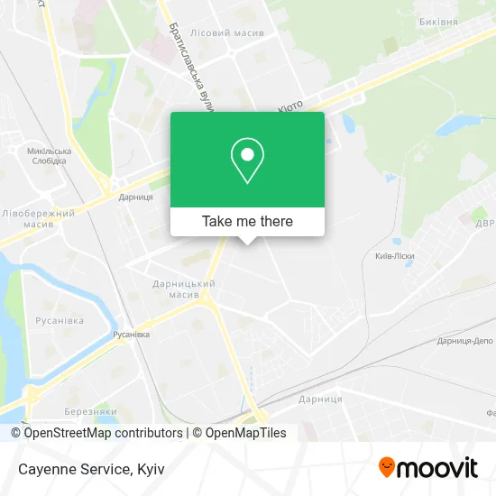 Cayenne Service map