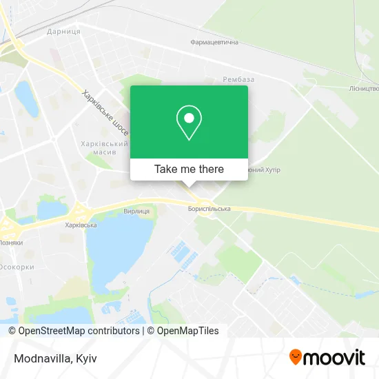 Modnavilla map