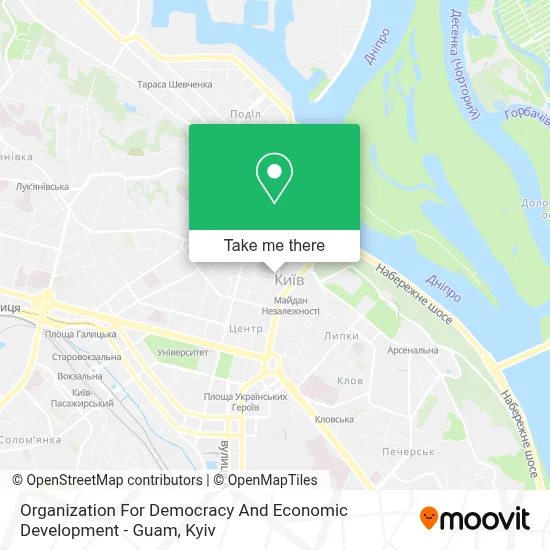 Organization For Democracy And Economic Development - Guam map