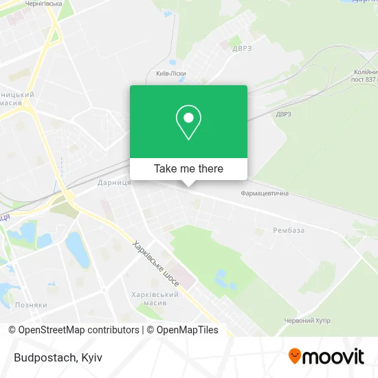 Budpostach map