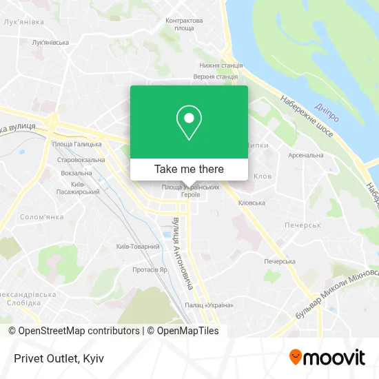Privet Outlet map