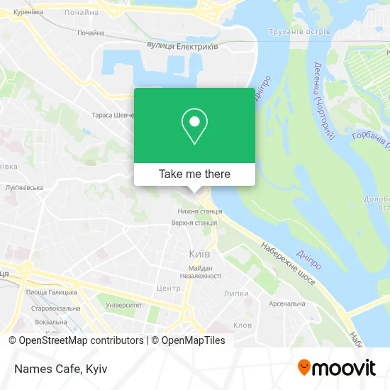 Names Cafe map