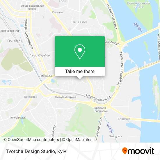 Tvorcha Design Studio map