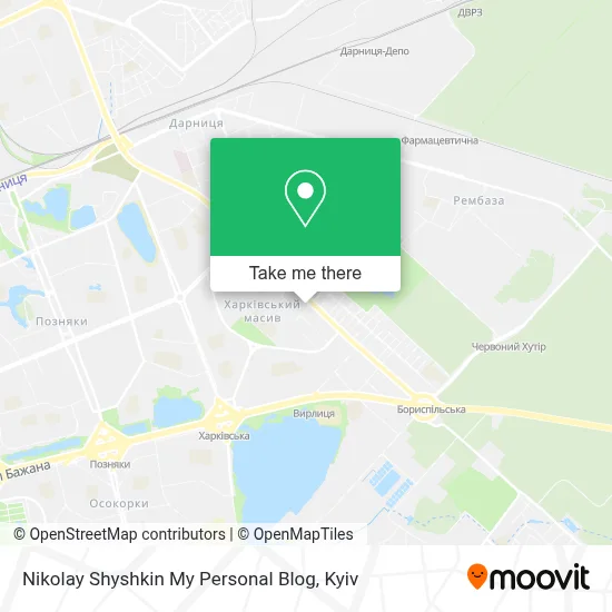 Nikolay Shyshkin My Personal Blog map
