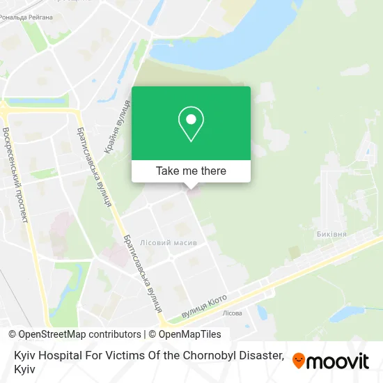 Kyiv Hospital For Victims Of the Chornobyl Disaster map