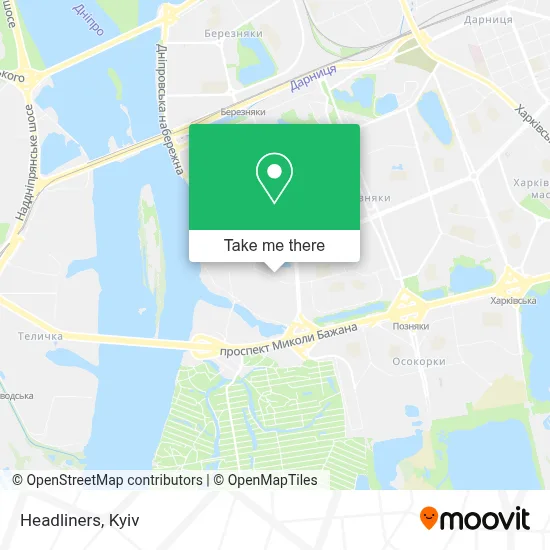 Headliners map