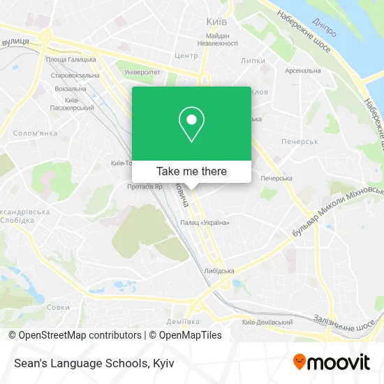 Sean's Language Schools map