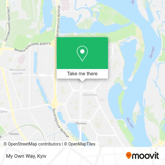 My Own Way map