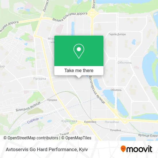 Avtoservis Go Hard Performance map