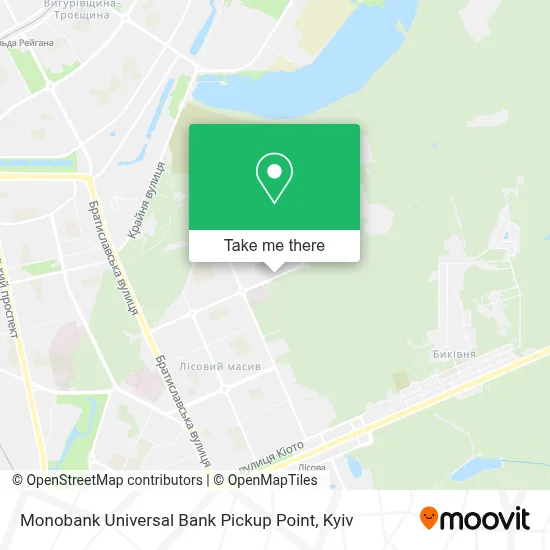 Monobank Universal Bank Pickup Point map
